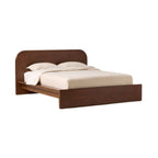Modern Walnut Platform Bed Frame