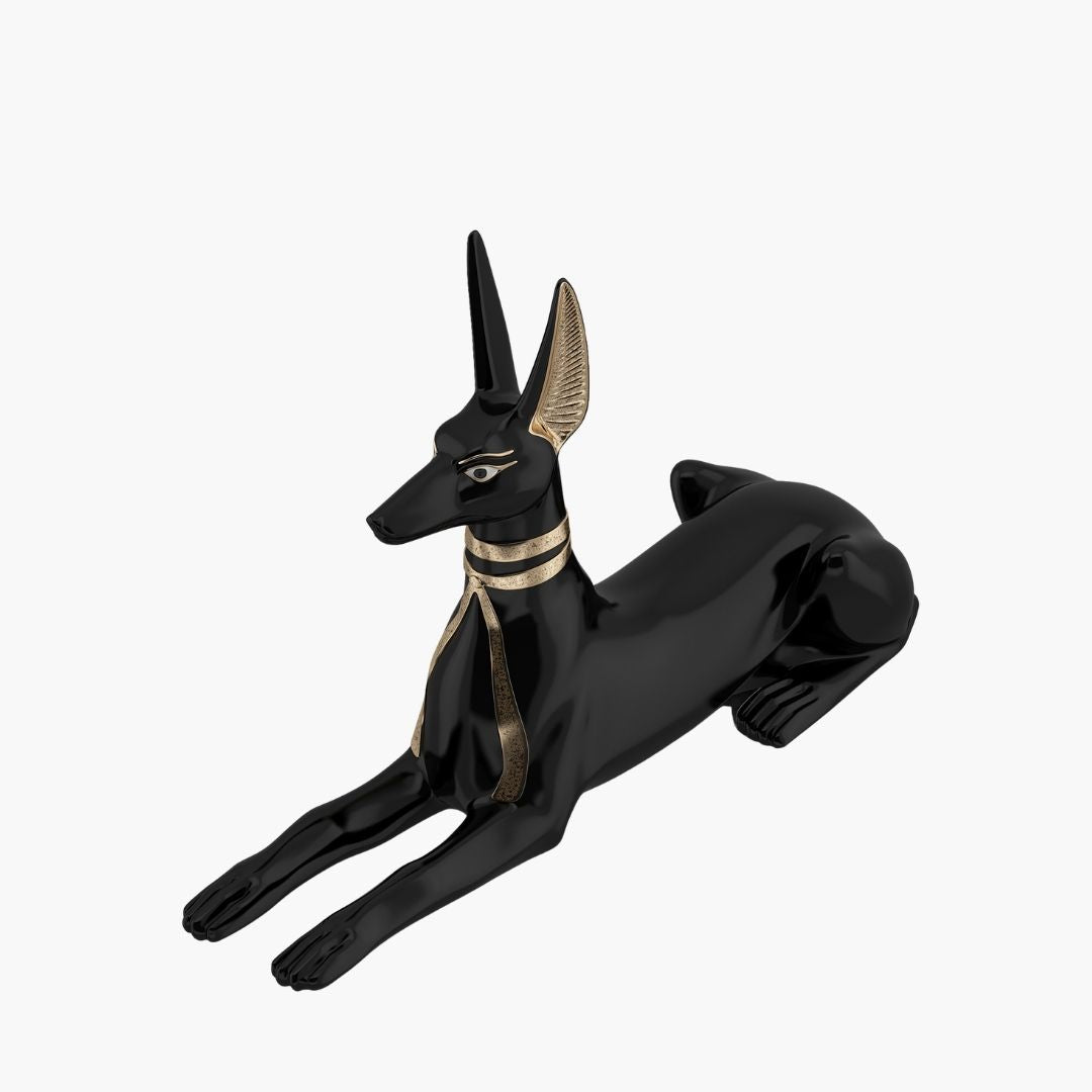 Anubis Reclining Jackal Sculpture