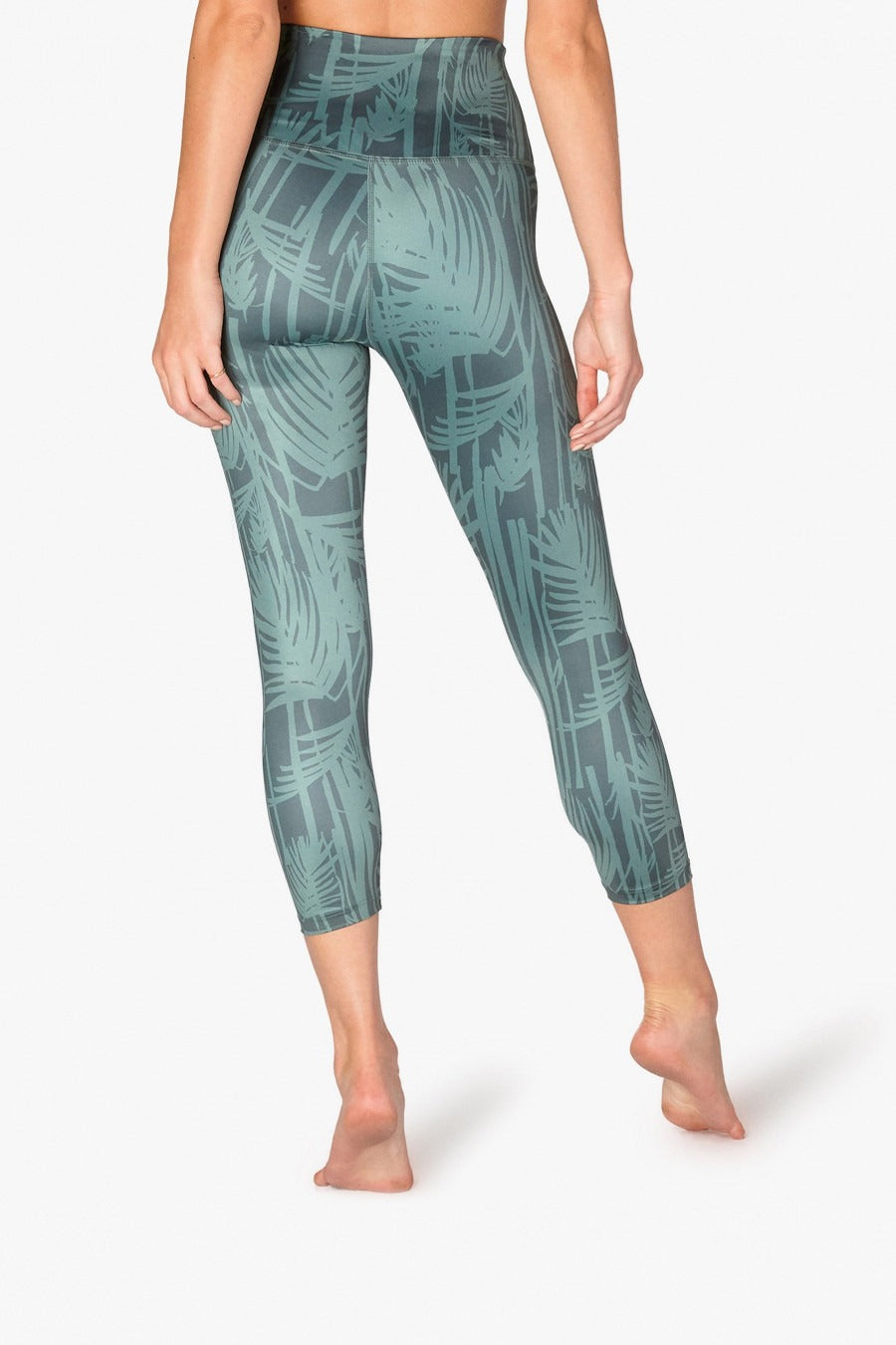 Botanical Print Cropped Leggings