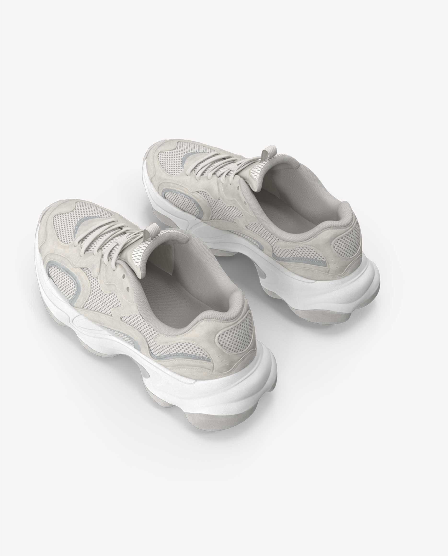 AeroStride Off-White & Grey Trainers Secondary image