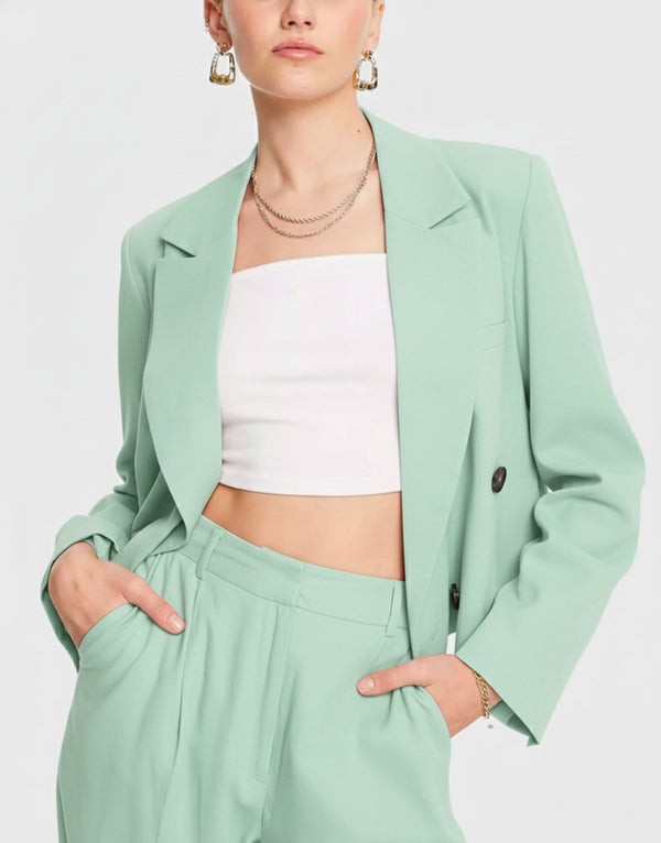 Linen Tailored Blazer Set