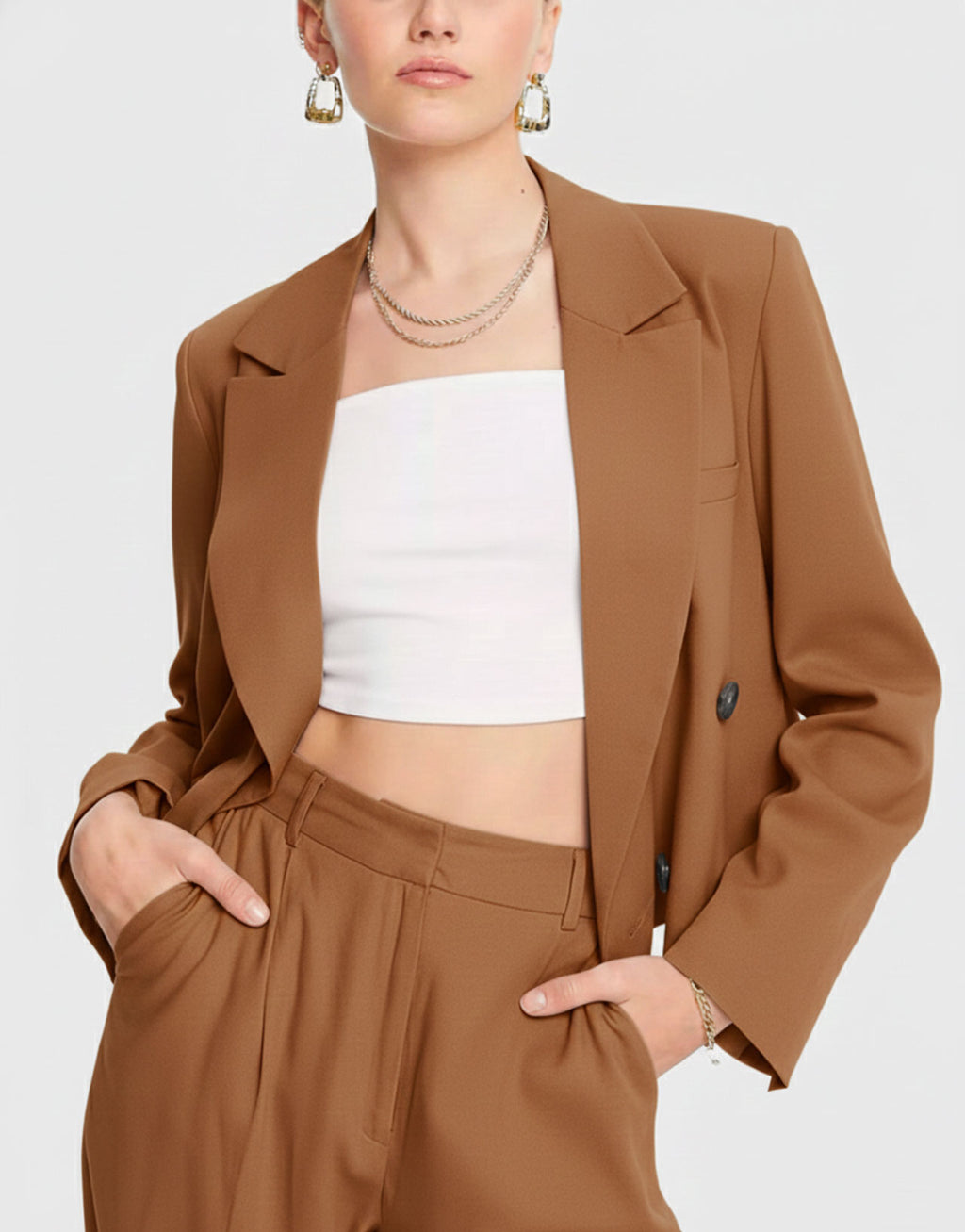 Linen Tailored Blazer Set