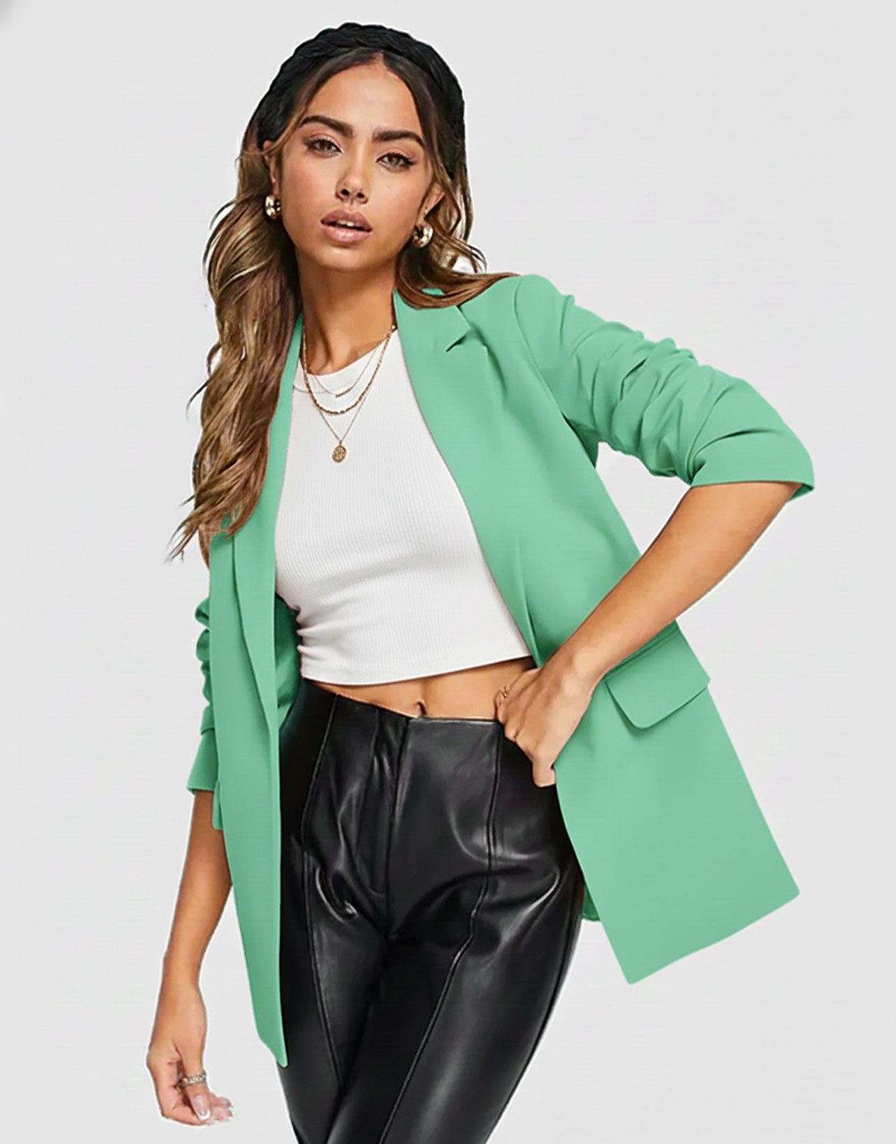 Metropolitan Longline Vegan Leather Coat