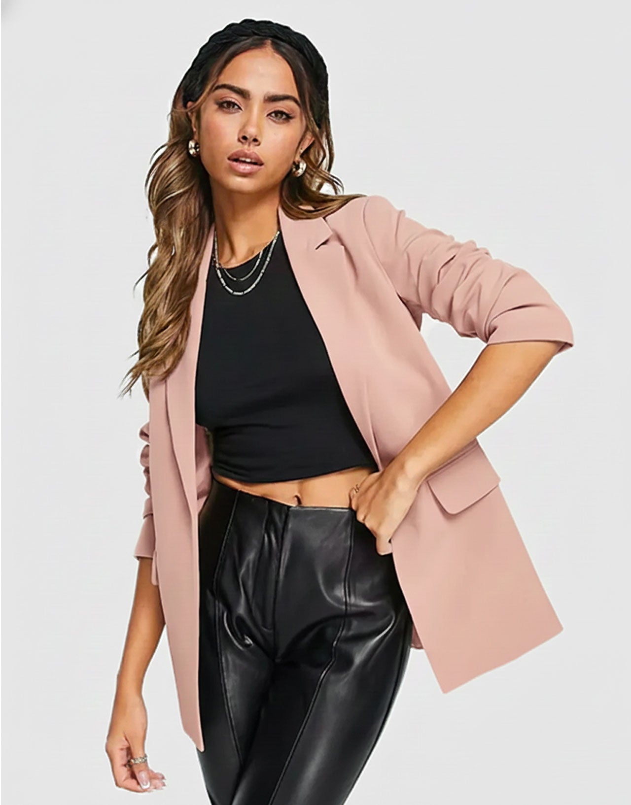 Metropolitan Longline Vegan Leather Coat Zweitbild