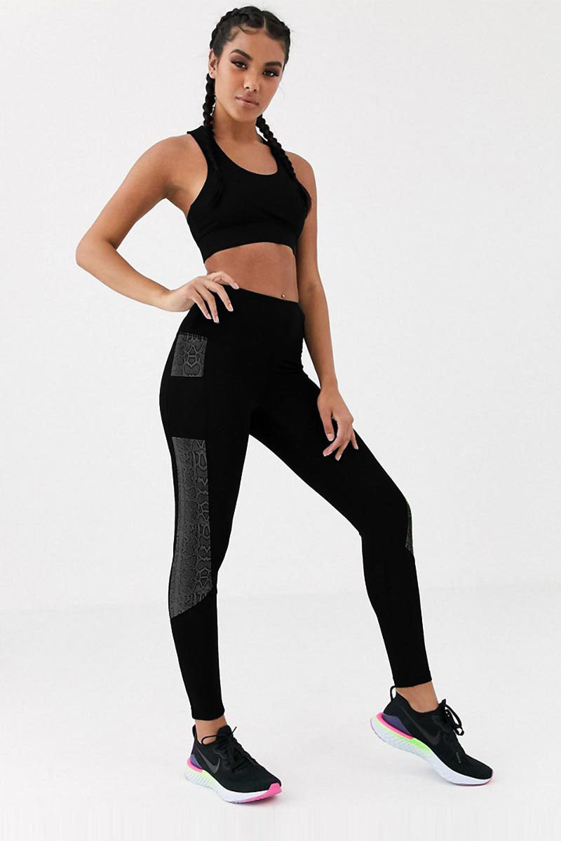 Cross-Back Bra & Side-Panel Leggings
