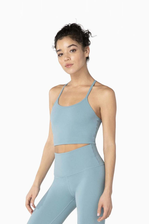 Sky Blue Performance Crop