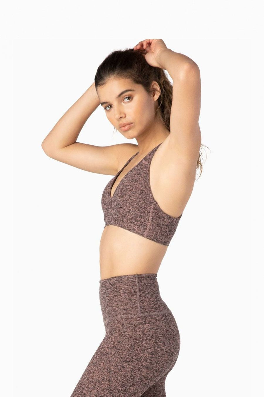 Heathered V-Neck Training Bra