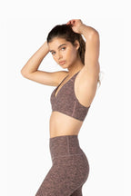 Heathered V-Neck Training Bra