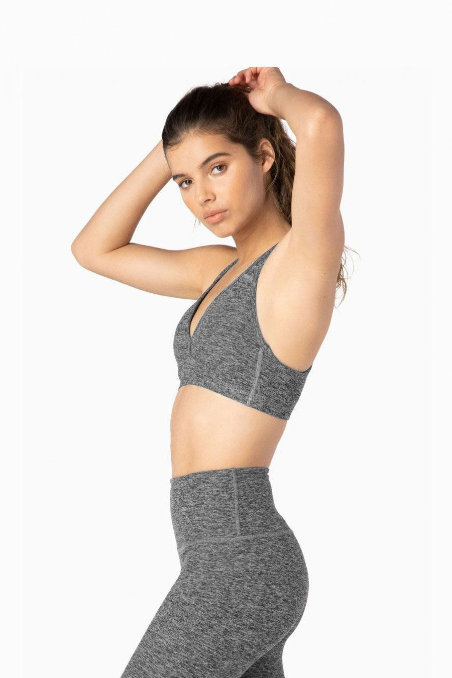 Heathered V-Neck Training Bra