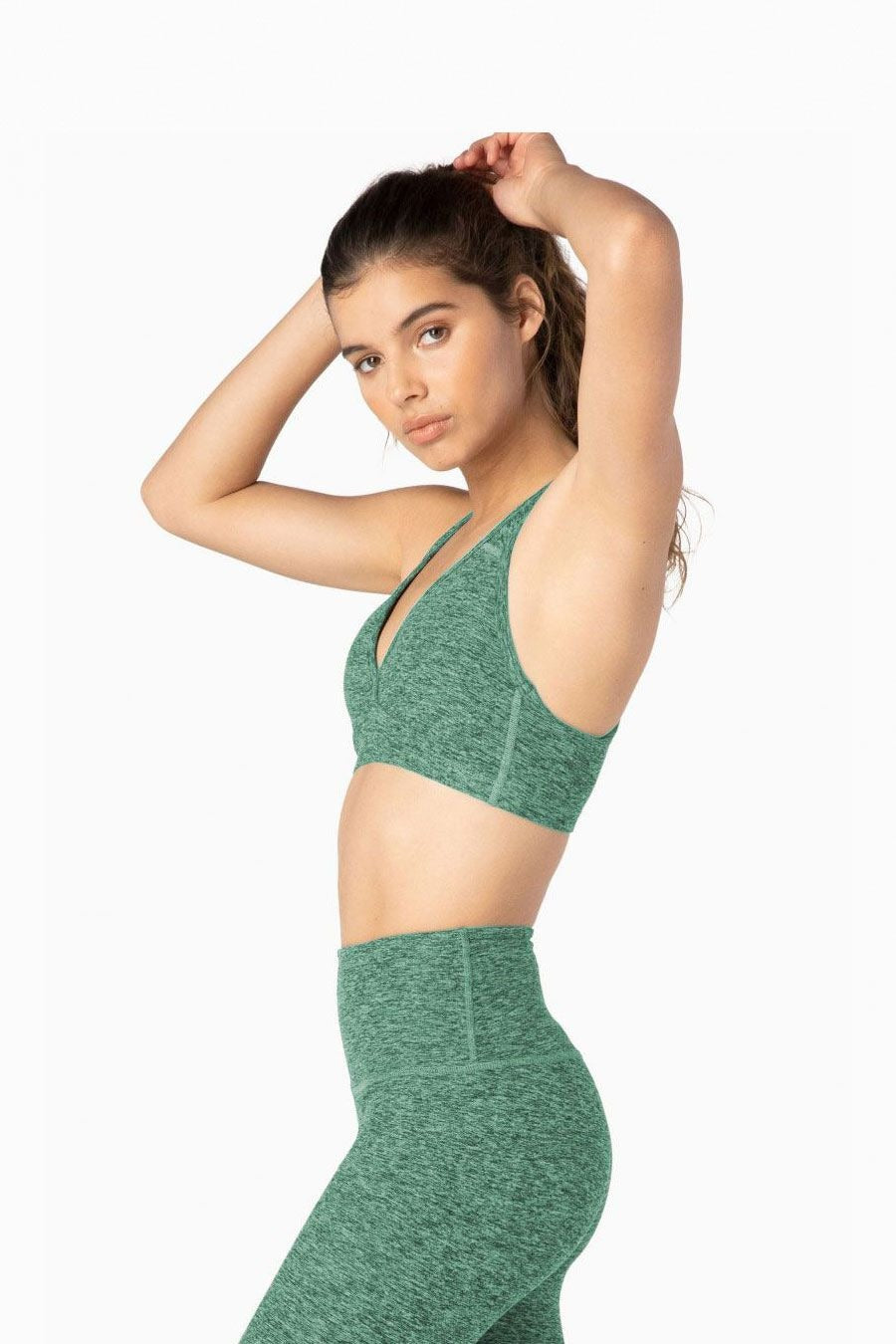 Heathered V-Neck Training Bra