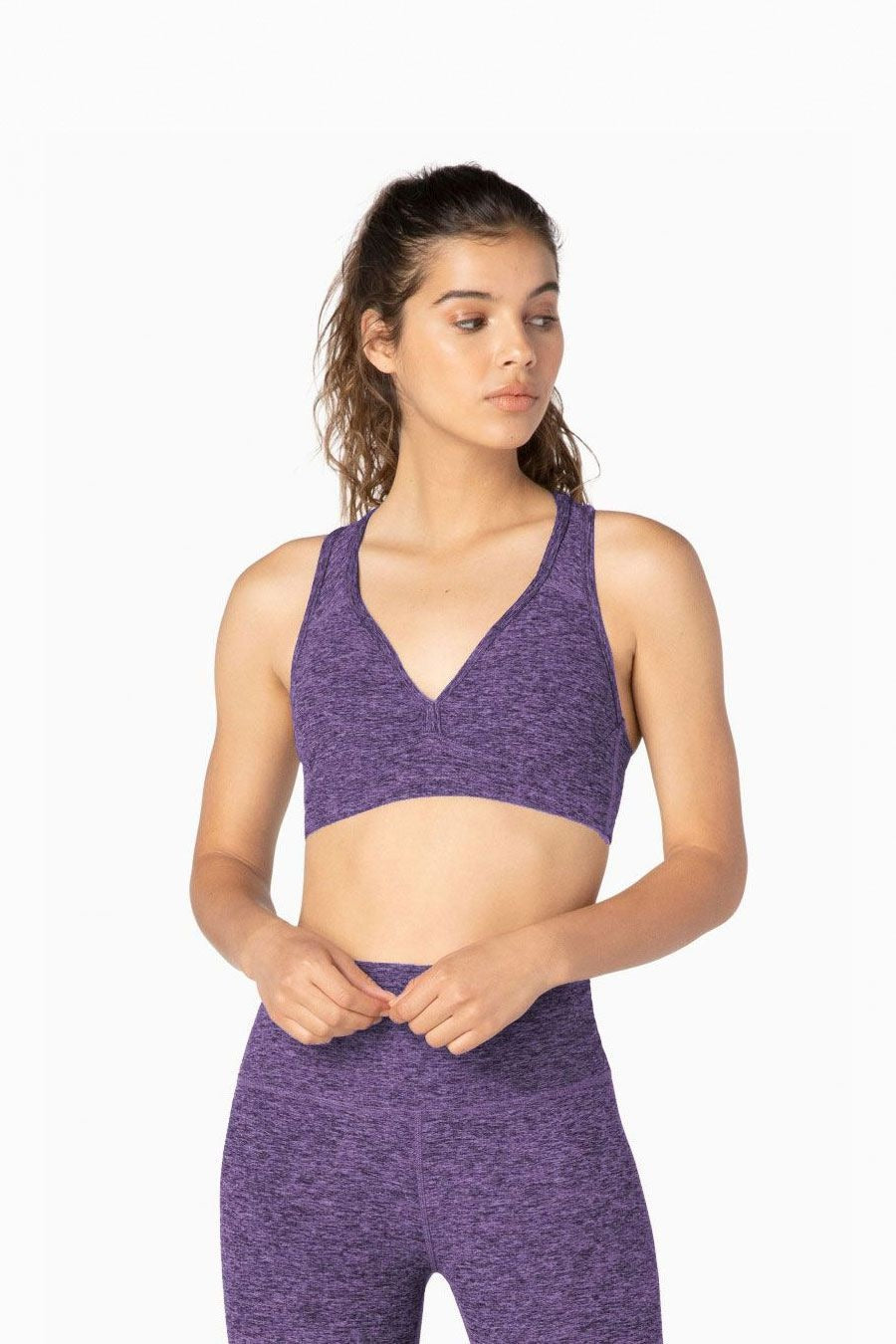 Heathered V-Neck Training Bra