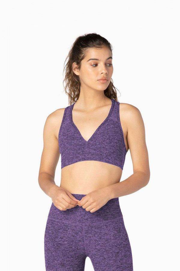 Heathered V-Neck Training Bra