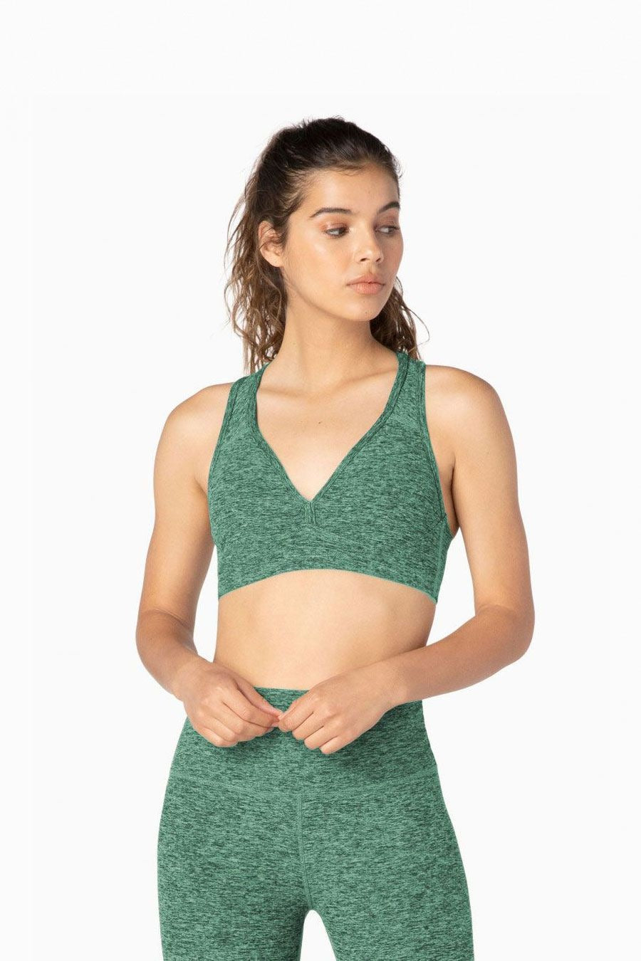 Heathered V-Neck Training Bra