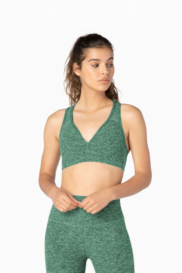 Heathered V-Neck Training Bra
