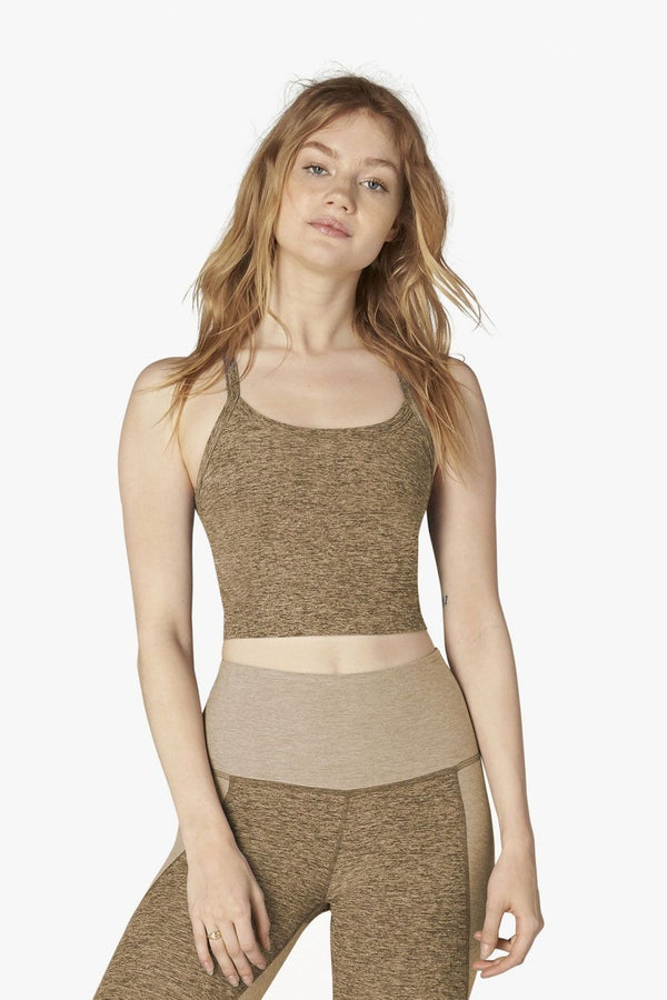 Heathered Performance Crop Tank