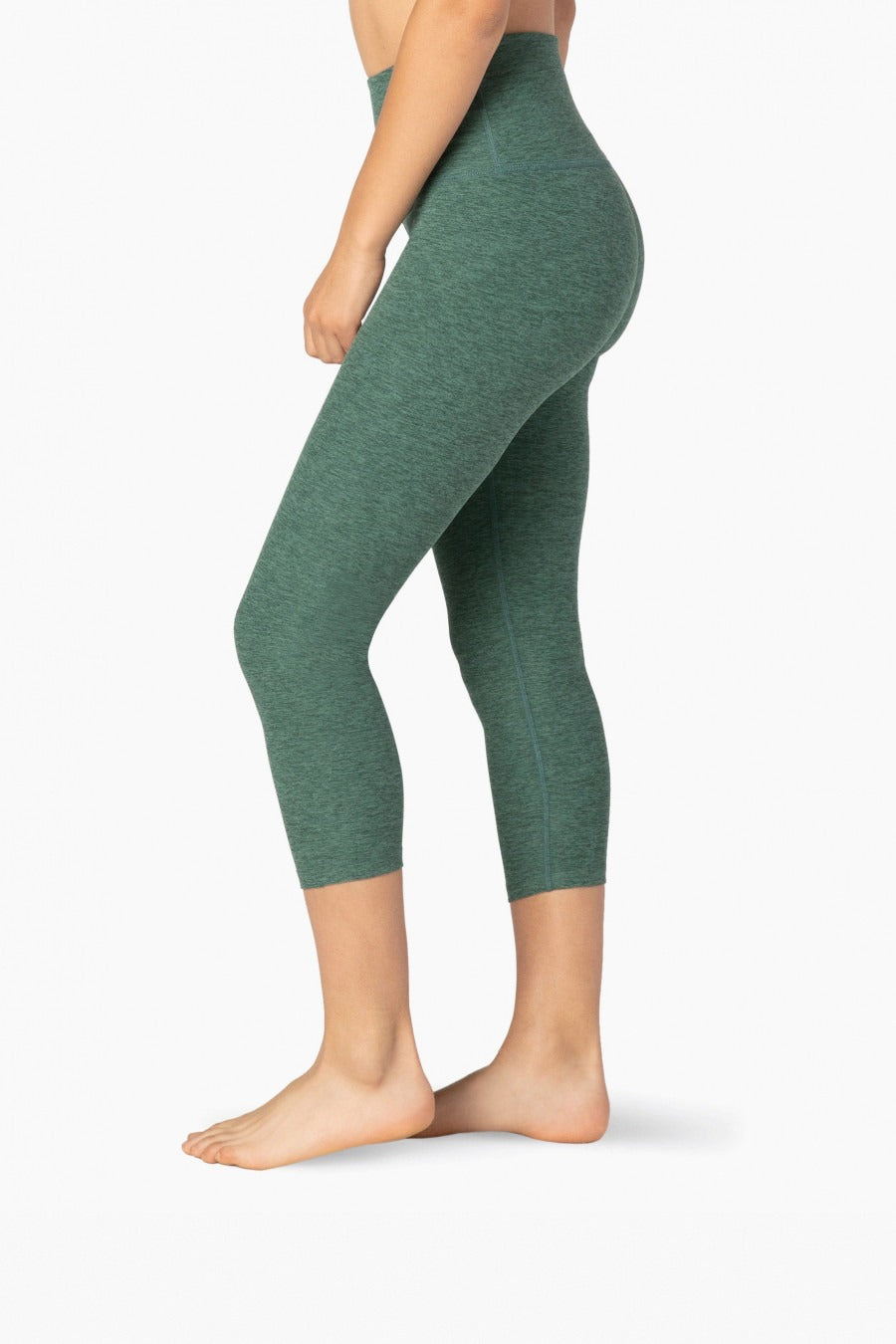 Forest Heathered Capri Leggings