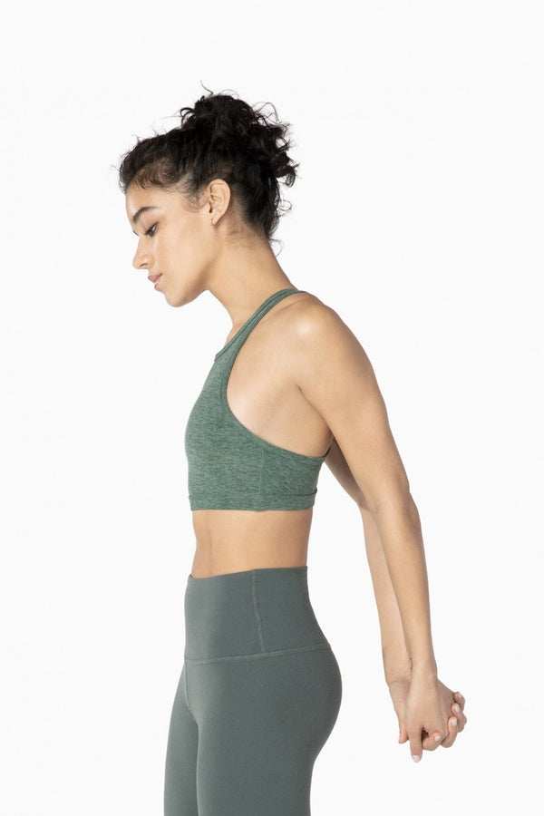 Forest Heather High Neck Bra