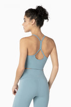 Sky Blue Performance Crop