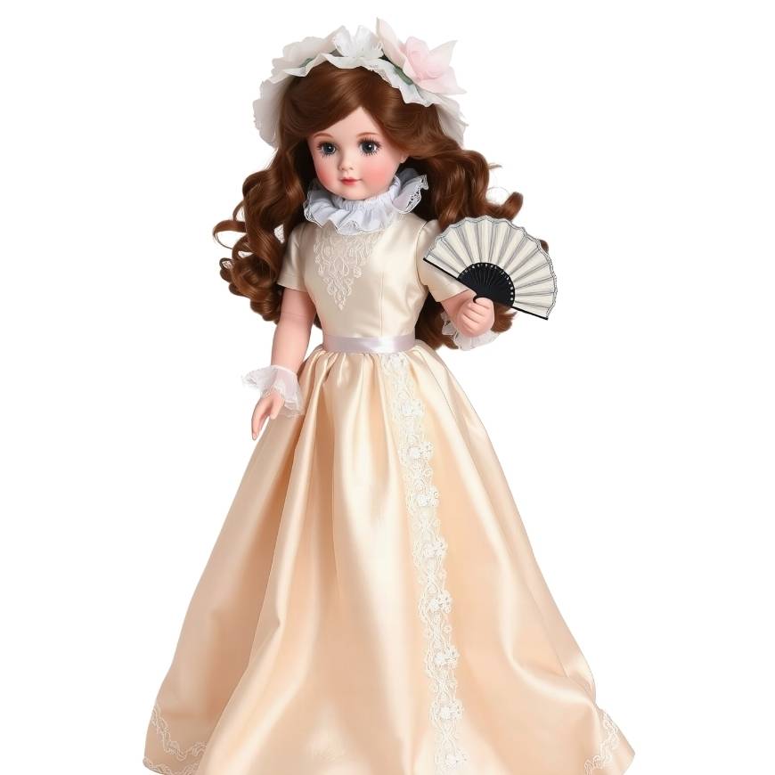 Elegant Victorian Porcelain Doll Main image
