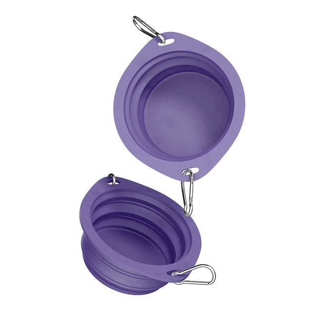 Collapsible Travel Pet Bowl – Portable Silicone Feeder with Carabiner Main Image