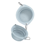 Collapsible Travel Pet Bowl – Portable Silicone Feeder with Carabiner
