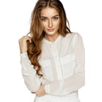 Classic White Chiffon Blouse